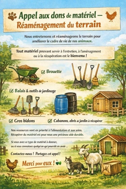 Appel aux dons de matériel